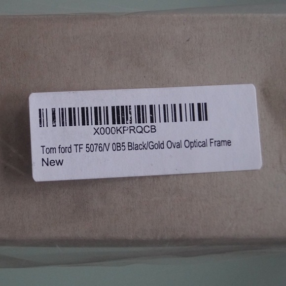 Tom Ford Optical Frame Black/Gold NWT - Picture 5 of 5